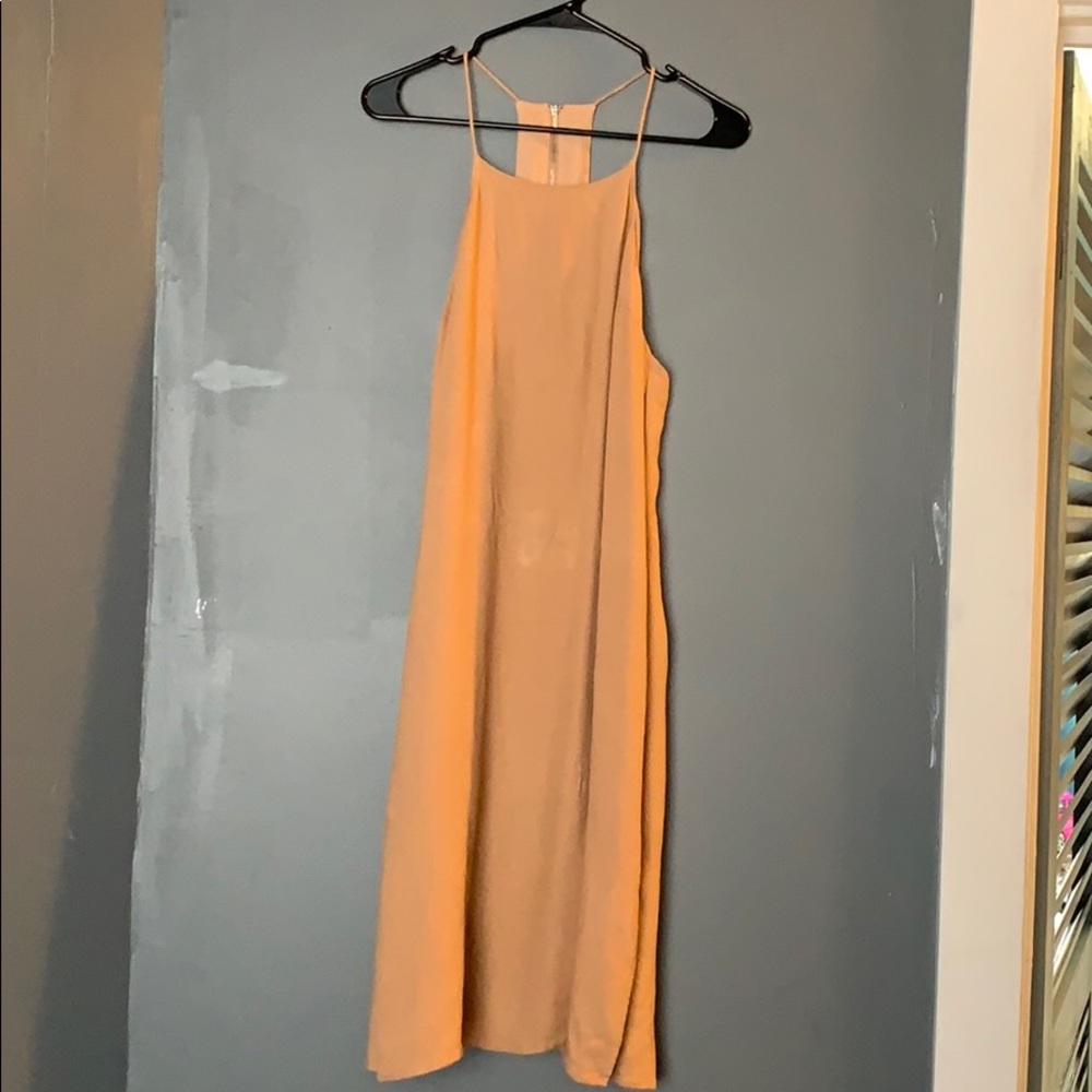Forever 21 nude/tan slit dress